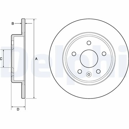 DISC FRANA DELPHI BG4761C - Compatibil cu OPEL, VAUXHALL