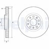 DISC FRANA DELPHI BG4763C - Compatibil cu ALFA ROMEO, FIAT, JEEP
