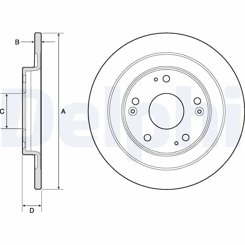 DISC FRANA DELPHI BG4773C - Compatibil cu HONDA