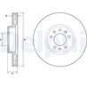DISC FRANA DELPHI BG4805C - Compatibil cu CITROEN, FIAT, OPEL, PEUGEOT, TOYOTA, VAUXHALL