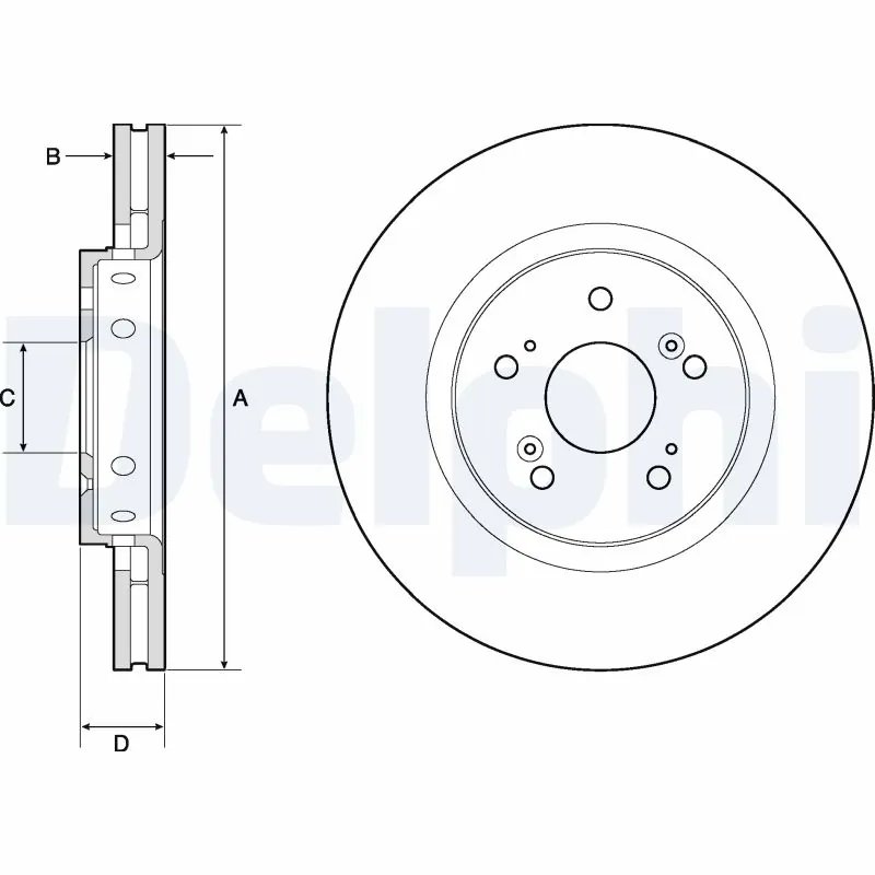 DISC FRANA DELPHI BG4808C - Compatibil cu HONDA