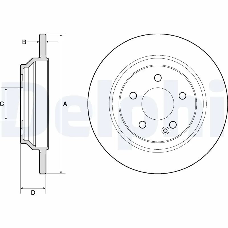 DISC FRANA DELPHI BG4811C - Compatibil cu MERCEDES-BENZ