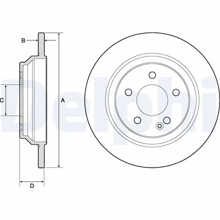 DISC FRANA DELPHI BG4811C - Compatibil cu MERCEDES-BENZ