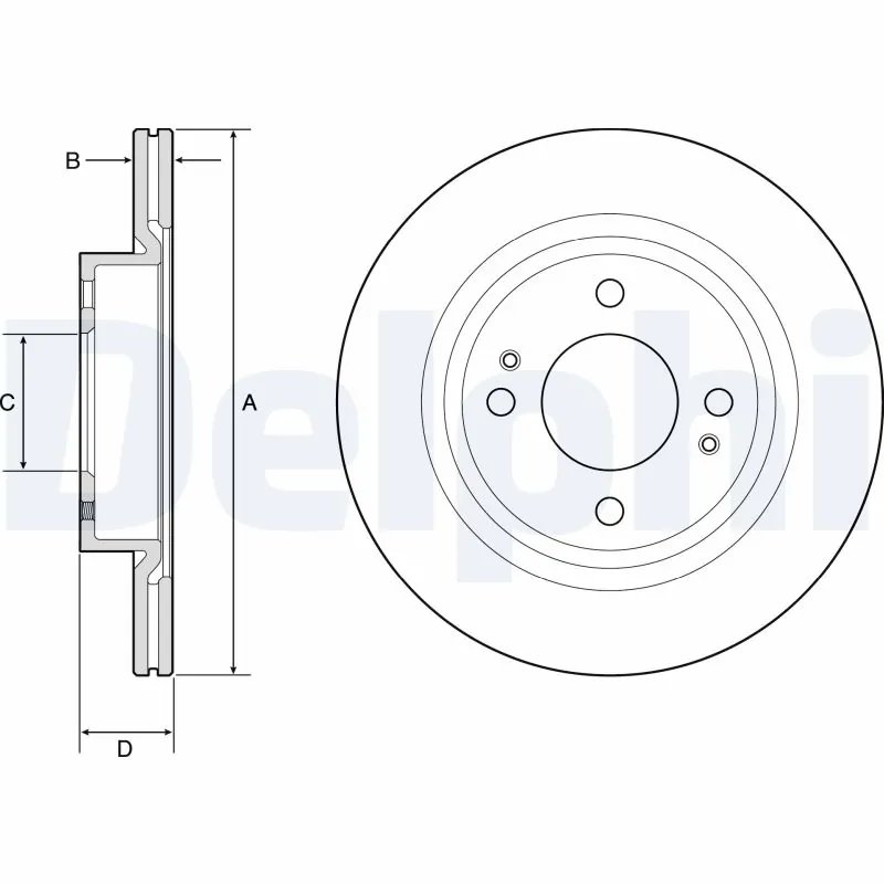 DISC FRANA DELPHI BG4830C - Compatibil cu MITSUBISHI