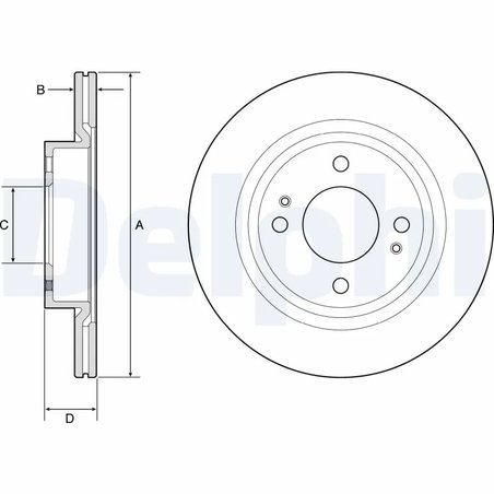 DISC FRANA DELPHI BG4830C - Compatibil cu MITSUBISHI