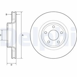 DISC FRANA DELPHI BG4831C - Compatibil cu FORD USA
