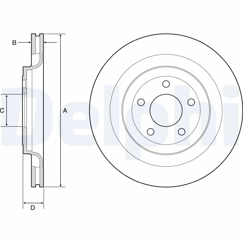 DISC FRANA DELPHI BG4832C - Compatibil cu FORD USA