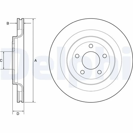 DISC FRANA DELPHI BG4832C - Compatibil cu FORD USA