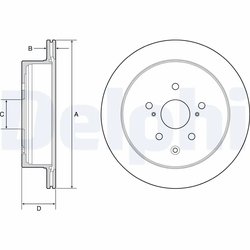 DISC FRANA DELPHI BG4929C - Compatibil cu LEXUS