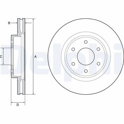 DISC FRANA DELPHI BG4941 - Compatibil cu NISSAN, RENAULT