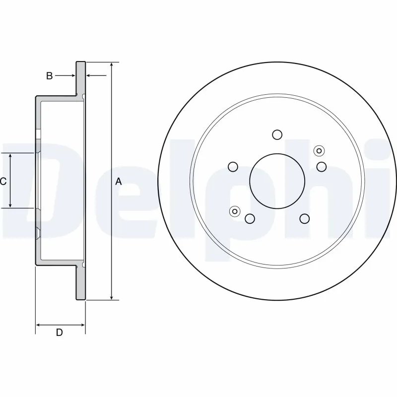 DISC FRANA DELPHI BG4940C - Compatibil cu KG MOBILITY, SSANGYONG