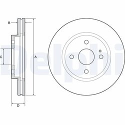 DISC FRANA DELPHI BG4942C - Compatibil cu MAZDA