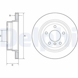 DISC FRANA DELPHI BG4946C - Compatibil cu BMW