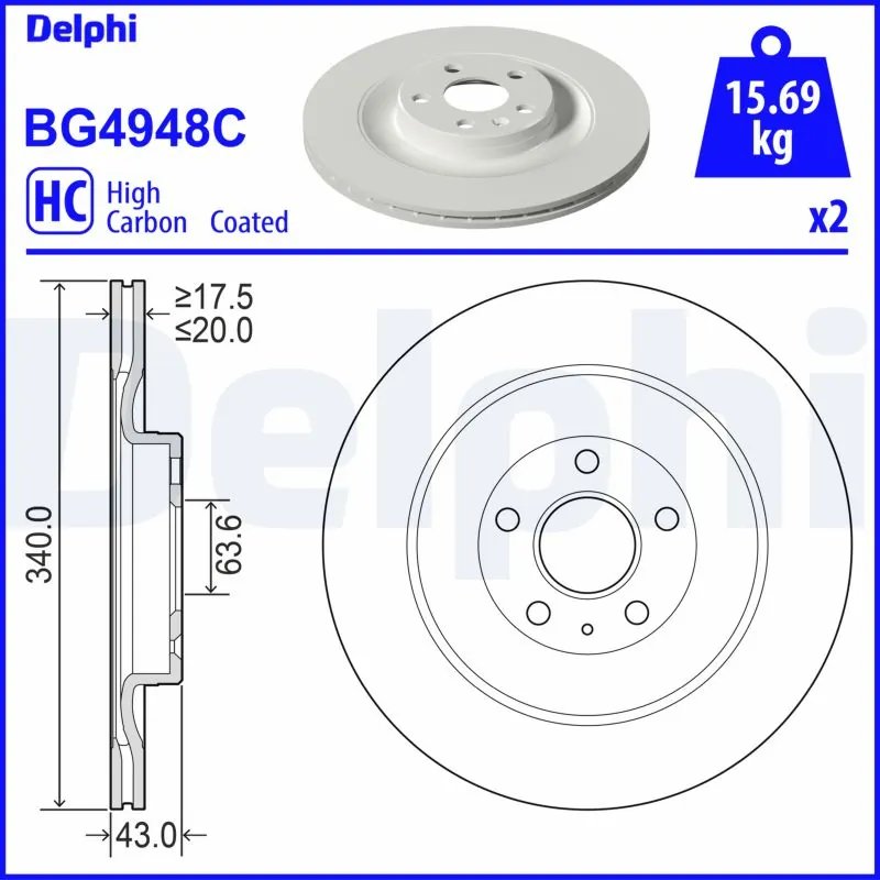 Disc frana Delphi BG4948C