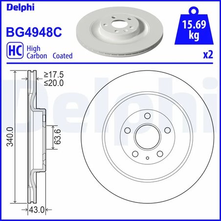 Disc frana Delphi BG4948C