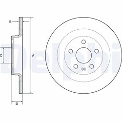 DISC FRANA DELPHI BG4950C - Compatibil cu VOLVO, VOLVO ASIA