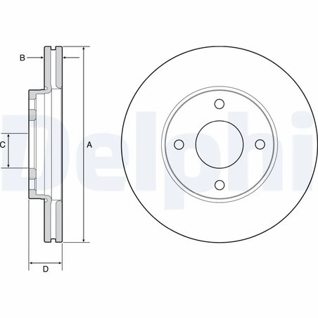 Disc frana Delphi BG4953C