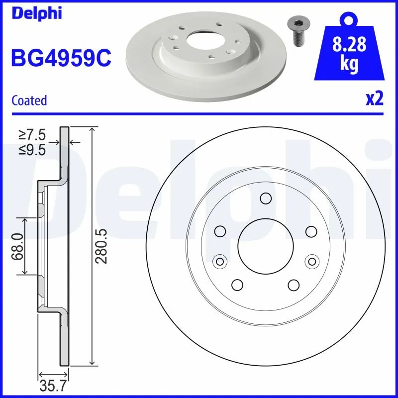 Disc frana Delphi BG4959C