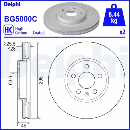 Disc frana Delphi BG5000C