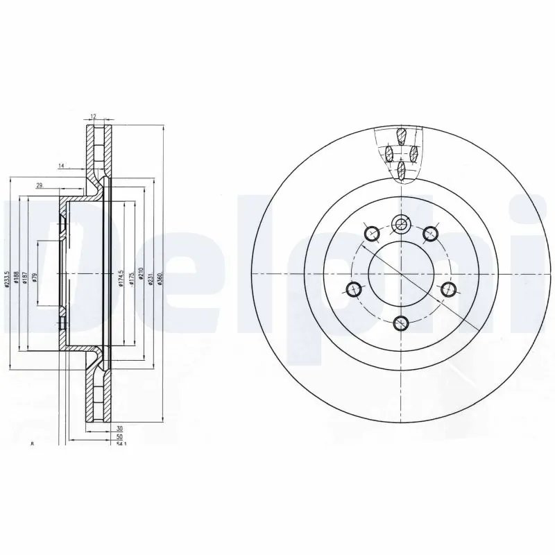 Disc frana Delphi BG9007C