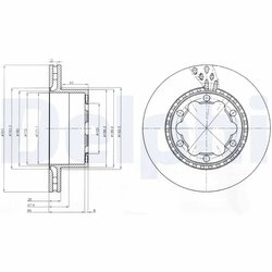 DISC FRANA DELPHI BG9015 - Compatibil cu MERCEDES-BENZ, VW