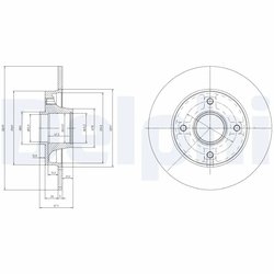 DISC FRANA DELPHI BG9022RSC - Compatibil cu CITROEN, DS, OPEL, PEUGEOT, VAUXHALL