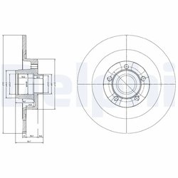 DISC FRANA DELPHI BG9024RS - Compatibil cu RENAULT