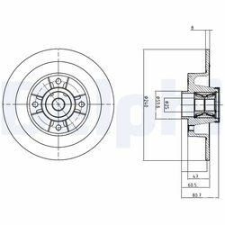 DISC FRANA DELPHI BG9028RS - Compatibil cu RENAULT