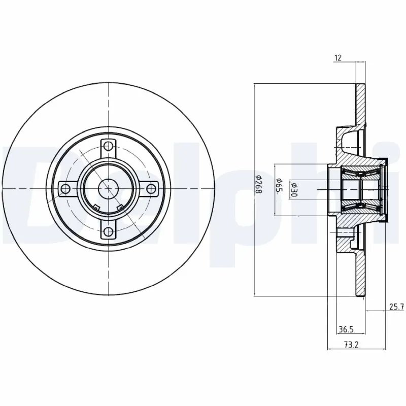 Disc frana Delphi BG9053RSC