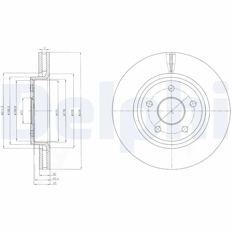 Disc frana Delphi BG9058