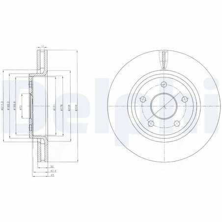 Disc frana Delphi BG9058