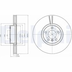 DISC FRANA DELPHI BG9063C - Compatibil cu BMW