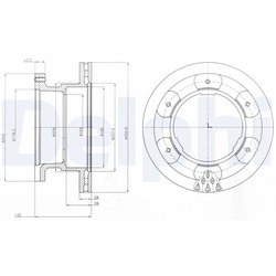 DISC FRANA DELPHI BG9069 - Compatibil cu IVECO