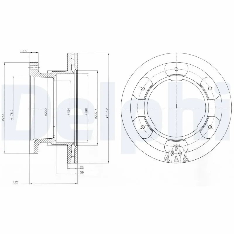 Disc frana Delphi BG9069