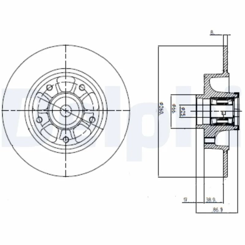 Disc frana Delphi BG9112RS