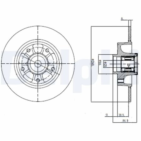Disc frana Delphi BG9112RS