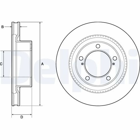 DISC FRANA DELPHI BG9131 - Compatibil cu LEXUS, TOYOTA
