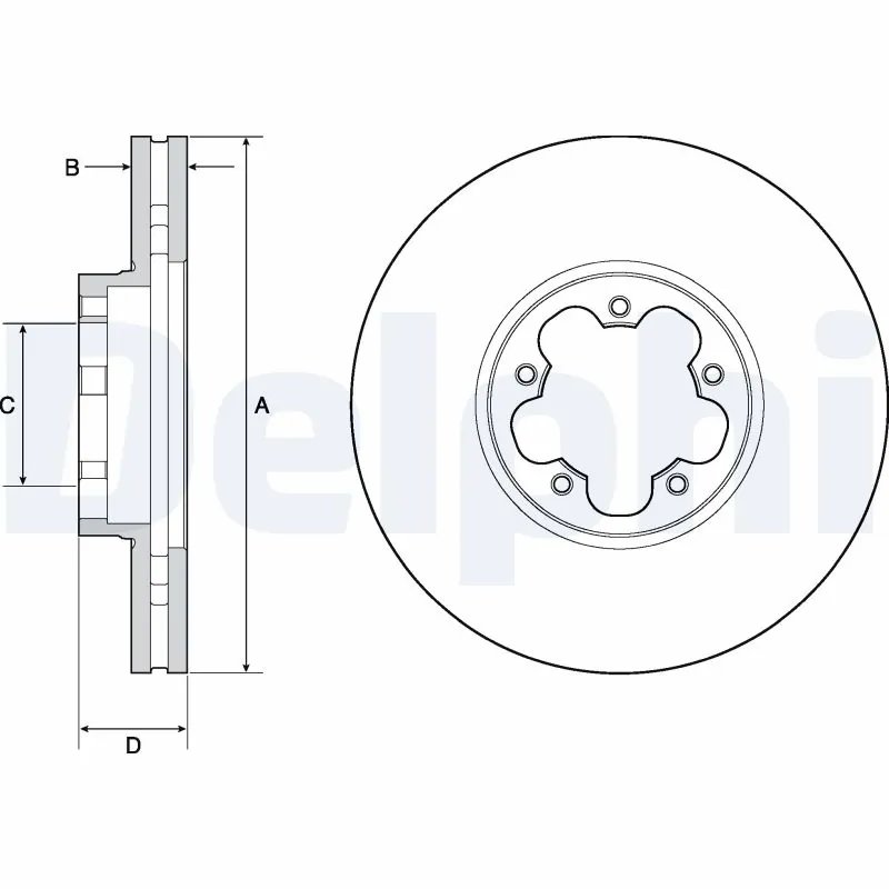 DISC FRANA DELPHI BG9142C - Compatibil cu FORD
