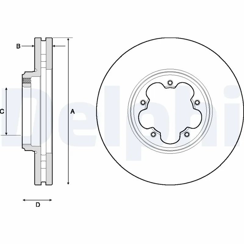 DISC FRANA DELPHI BG9150 - Compatibil cu FORD