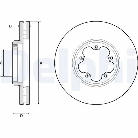 DISC FRANA DELPHI BG9150 - Compatibil cu FORD