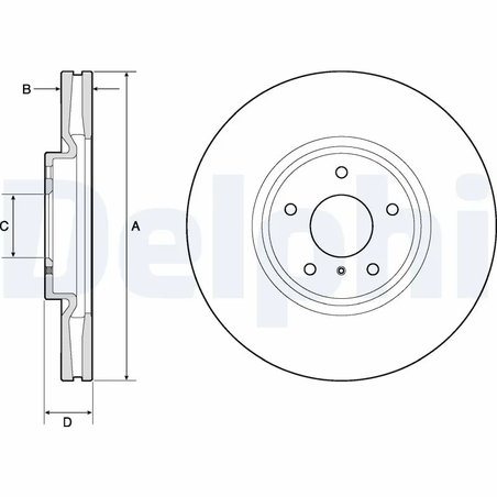 DISC FRANA DELPHI BG9152 - Compatibil cu INFINITI