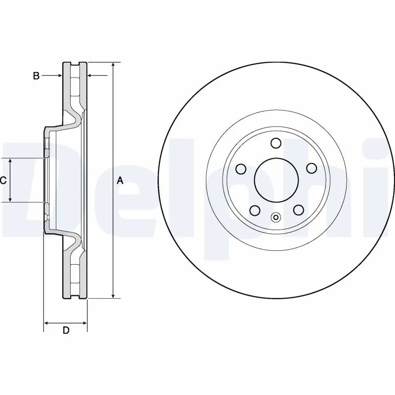 DISC FRANA DELPHI BG9172C - Compatibil cu AUDI