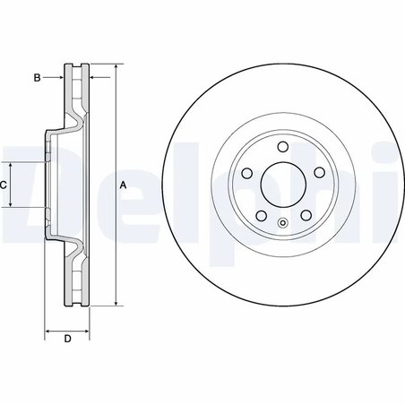 DISC FRANA DELPHI BG9172C - Compatibil cu AUDI
