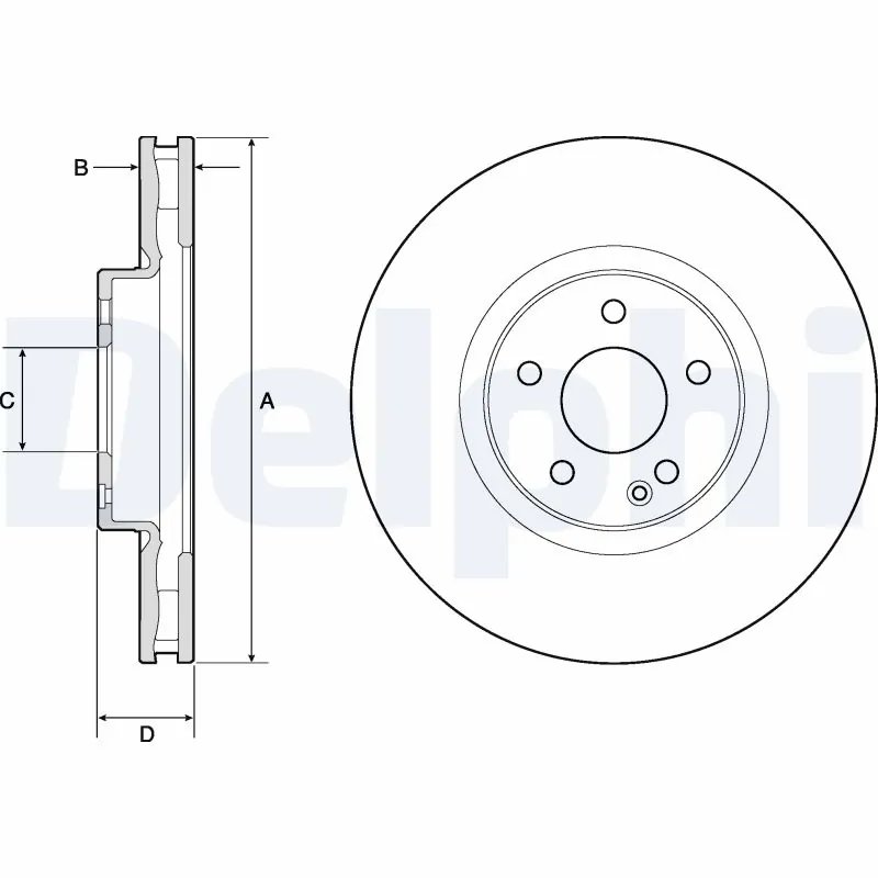DISC FRANA DELPHI BG9174C - Compatibil cu MERCEDES-BENZ