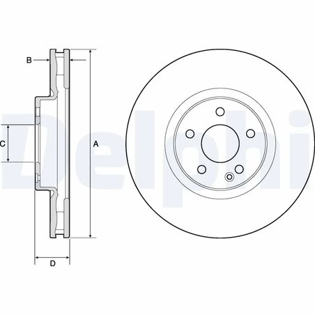 DISC FRANA DELPHI BG9174C - Compatibil cu MERCEDES-BENZ