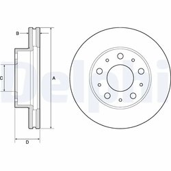 DISC FRANA DELPHI BG9180C - Compatibil cu FIAT