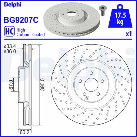 Disc frana Delphi BG9207C