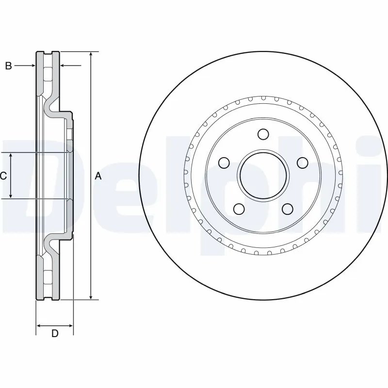Disc frana Delphi BG9213C