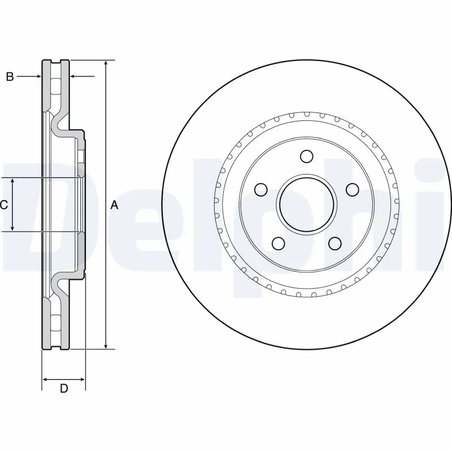 Disc frana Delphi BG9213C