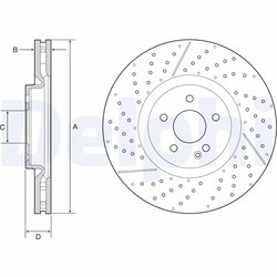 DISC FRANA DELPHI BG9229C - Compatibil cu MERCEDES-BENZ